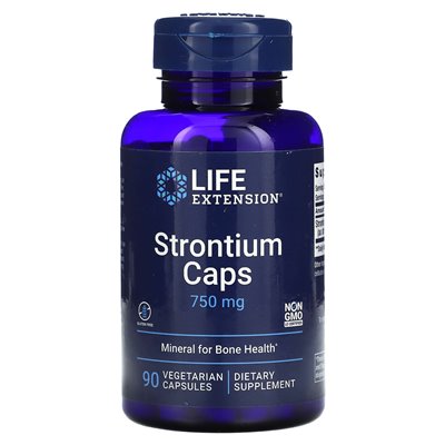 Life Extension, Strontium Caps, 750mg, 90 Vegetarian Capsules (250mg per capsule)