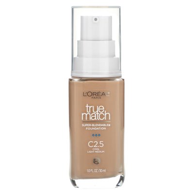 L'Oréal, True Match, super mischbare Foundation, C2.5 Cool Light Medium, 1 Fl Oz (30 ml)