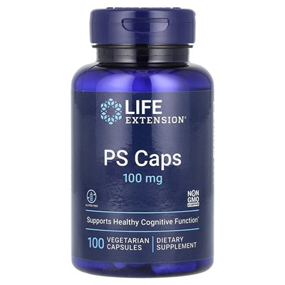 Rozszerzenie życia, czapki PS, 100 mg, 100 kapsułek wegetariańskich