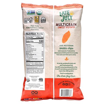 Late July Mehrkorn-Tortillachips, Süßkartoffel, 7,5 oz (212 g)