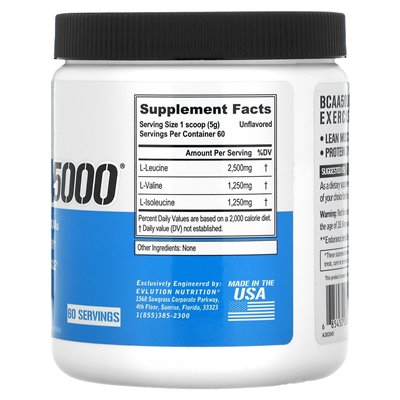 Evlution Nutrition, BCAA5000, Essential, 10.58 oz (300 g)