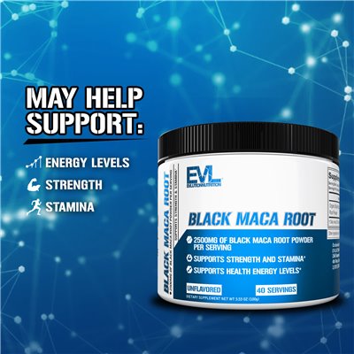 Evlution Nutrition, Black Maca Root, Unsmaved, 3,53 uncji (100 g)