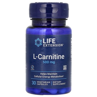 Life Extension, L-Carnitin, 500 mg, 30 vegetarische Kapseln