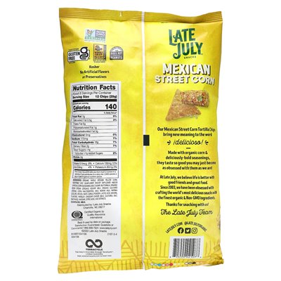 Late July Tortilla Chips, Mexikanischer Straßenmais, 7,8 oz (221 g)