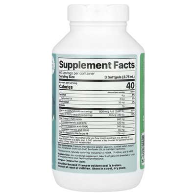 Jigsaw Health, Alaskan Cod Liver Oil, 180 Soft