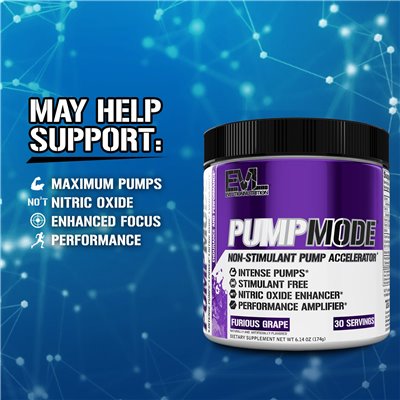 Evlution Nutrition, Pumpmode, Nieprzewodowa Akcelerator pompy, wściekłe winogrona, 6,14 uncji (174 g)