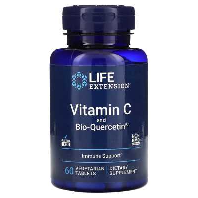 Life Extension, Vitamin C und Bio-Cercetin, 60 vegetarische Tabletten