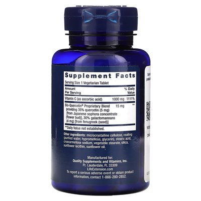 Life Extension, Vitamin C und Bio-Cercetin, 60 vegetarische Tabletten