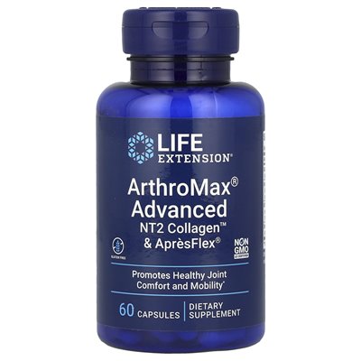 Life Extension, Arthromax® Advanced, NT2 Collagen ™ i Apresflex®, 60 kapsułek