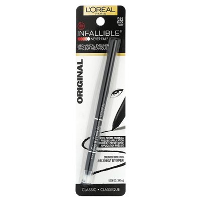 L'Oréal, Infalible, Never Fail ™, mechaniczny eyeliner, oryginał, 511 czarny, 0,008 uncji (240 mg)