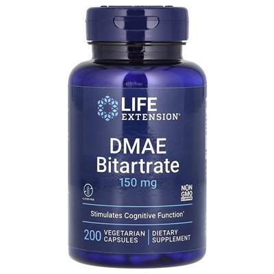 Life Extension, DMAE Bitarrate, 150mg, 200 Vegetarian Capsules