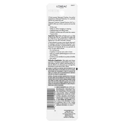 L'Oréal, Teleskop, flüssiger Eyeliner, 810 Schwarz, 0,08 fl oz (2,45 ml)