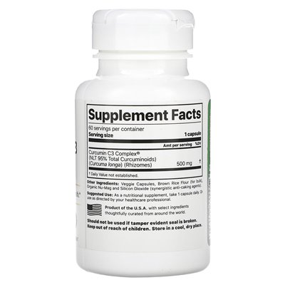 Jigsaw Health, Curcumin C3 Complex, 60 Kapseln