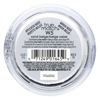 L'Oréal, True Match, Super Blendable Powder, W5 Sand Beige, 0.33 oz (9.5 g)
