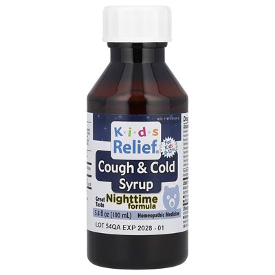 Homeolab USA, Kids Relief, Syrop na Kaszel i Gorączkę, Formuła Na Noc, Dla Dzieci 0-12 Lat, 3,4 uncji (100 ml) Homeolab USA, Kids Relief, Syrop na Kaszel i Gorączkę, Formuła Na Noc, Dla Dzieci 0-12 Lat, 3,4 uncji (100 ml)