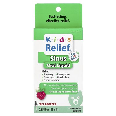 Homeolab USA, Kids Relief, Płyn Do Stosowania Doustnego Na zatoki, Dla Dzieci W Wieku 0-9 lat, Malina, 0,85 uncji (25 ml) Homeolab USA, Kids Relief, Płyn Do Stosowania Doustnego Na zatoki, Dla Dzieci W Wieku 0-9 lat, Malina, 0,85 uncji (25 ml)