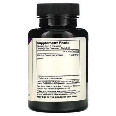 Zioła smokowe, Salvia, 500 mg, 100 kapsułek wegetariańskich Zioła smokowe, Salvia, 500 mg, 100 kapsułek wegetariańskich