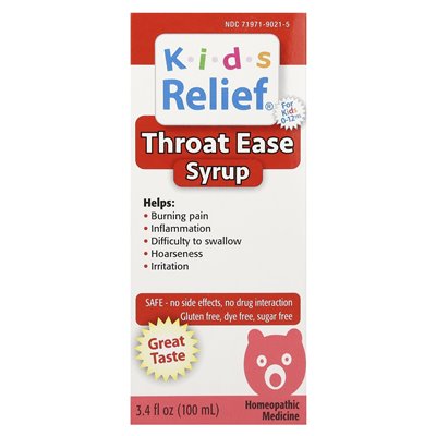 Homeolab USA, Kid's Relief®, syrop gardła, 0-12 lat, 3,4 fl oz (100 ml)