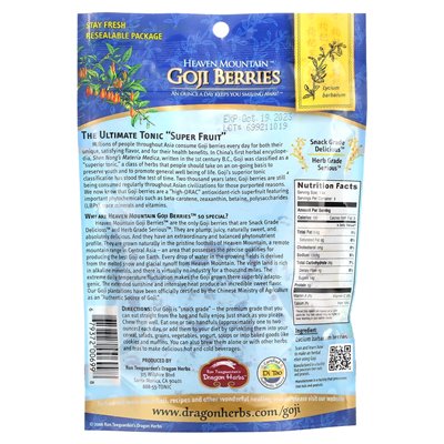 Dragon Herbs, Heaven Mountain Goji-Beeren, 8 Unzen (227 g)