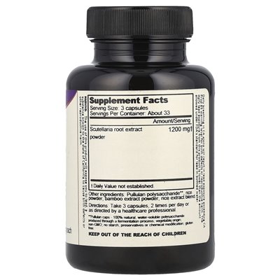 Zioła smoka, Baicalin, 1200 mg, 100 kapsułek wegetariańskich (400 mg na kapsułkę)