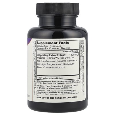 Smoka ziół, preparat Shou Wu, 500 mg, 100 kapsułek wegetariańskich