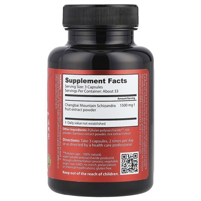 Dragon Herbs (Ron Teeguarden), Szczawian Schizandry, 500 mg, 100 kapsułek Dragon Herbs (Ron Teeguarden), Szczawian Schizandry, 500 mg, 100 kapsułek