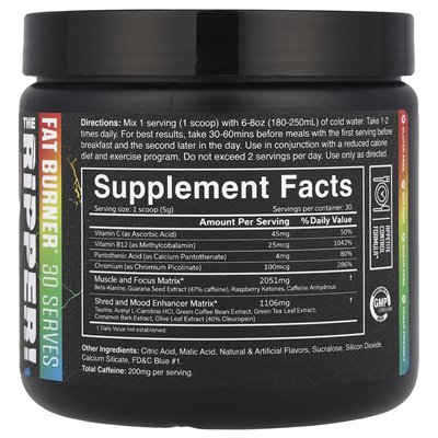 JNX Sports, The Ripper, Fat Burner, Sour Candy, 5,3 uncji (150 g)