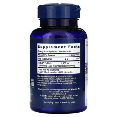 Life Extension, Florassist Prebiotic Chewable, Natural Strawberry , 60 Vegetarian Chewable Tablets Life Extension, Florassist Prebiotic Chewable, Natural Strawberry , 60 Vegetarian Chewable Tablets