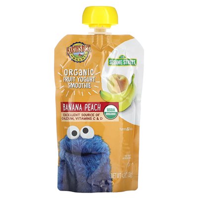 Najlepszy, ekologiczny koktajl jogurtu owocowego, 2 lata i więcej, Banana Peach, 4,2 uncji (120 g)