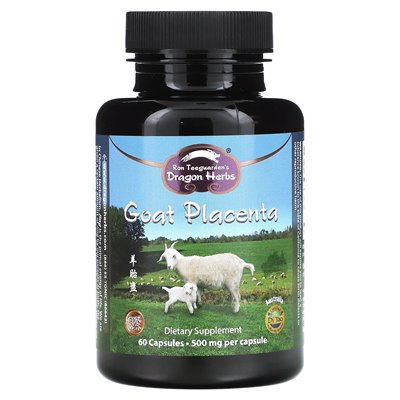 Dragon Herbs, Ziegenplazenta, 500 mg, 60 Kapseln (250 mg pro Kapsel)
