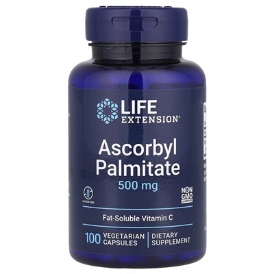 Rozszerzenie życia, palmitynian Ascorbyl, 500 mg, 100 kapsułek wegetariańskich
