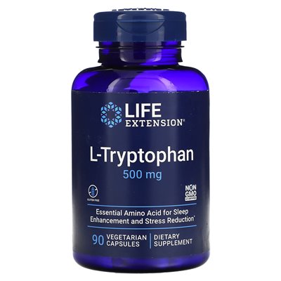 Life Extension, L-Tryptophan, 500mg, 90 Vegetarian Capsules