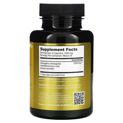 Zioła smokowe, Astragalus, 450 mg, 100 kapsułek