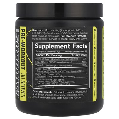 JNX Sports, The Shadow®, Pre-Tracieut, Lemon, 10,16 uncji (288 g)