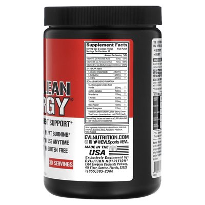 Evlution Nutrition, BCAA Lean Energy, Fruit Punch, 11,32 uncji (321 g)