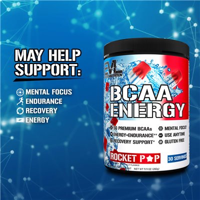 Evlution Nutrition, BCAA Energy, Rocket Pop, 9.9 oz (282 g) Evlution Nutrition, BCAA Energy, Rocket Pop, 9.9 oz (282 g)