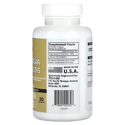Fitcode, Fadogia agrestis, 600 mg, 30 liczba