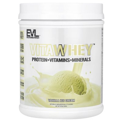 Evlution Nutrition, Vitawhey ™, Vanilla Ice Cream, 19,5 uncji (554 g)