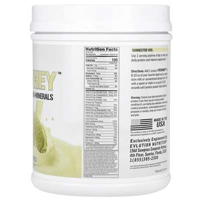 Evlution Nutrition, Vitawhey ™, Vanilla Ice Cream, 19,5 uncji (554 g)