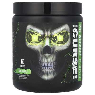 JNX Sports, The Curse! ® Pre-trening, zielone jabłko, 8,8 uncji (250 g)