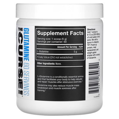JNX Sports, The Curse, Glutamine, Unxlafed, 10,6 uncji (300 g) JNX Sports, The Curse, Glutamine, Unxlafed, 10,6 uncji (300 g)