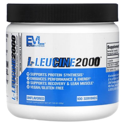 Evlution Nutrition, L-LeuCine2000, unvermischt, 7,05 oz (200 g)
