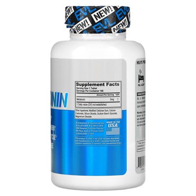 Evlution Nutrition, melatonina, 100 tabletek