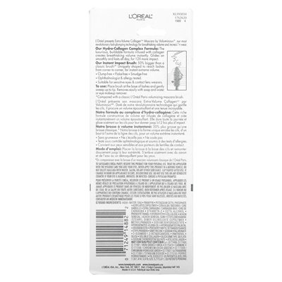 L'Oréal, voluminous, non-cure collagen eyelashes, 680 Blackest Black, 0.34 fl oz (10 ml)