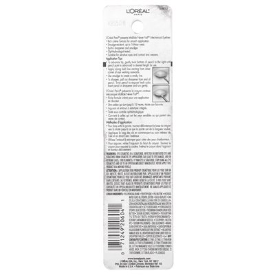 L'Oréal, Infalible, Never Fail ™, Mechanischer Eyeliner, Original, 521 Schiefergrau, 0,008 oz (240 mg)