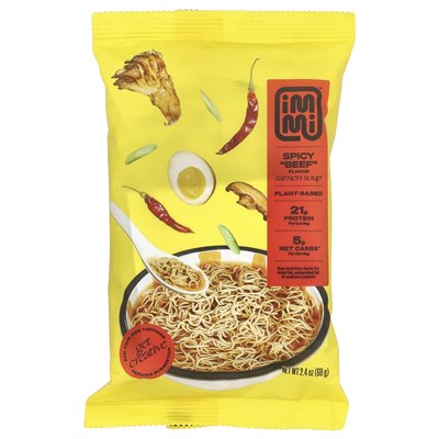 IMMI, zupa ramen, pikantna wołowina, 2,4 uncji (68 g)
