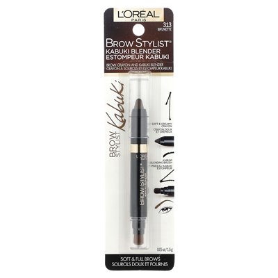 L'Oréal, Brow Stylist, Kabuki Blender, 313 Brunette, 0.05 oz (1.5 g) L'Oréal, Brow Stylist, Kabuki Blender, 313 Brunette, 0.05 oz (1.5 g)