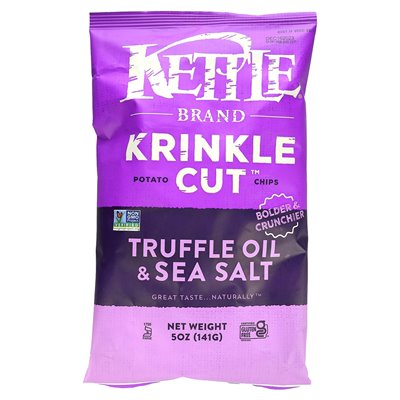 Kettle Foods, Krinkle Cut, Potato Chips, Truffle Oil and Sea Salt, 5 oz (141 g)