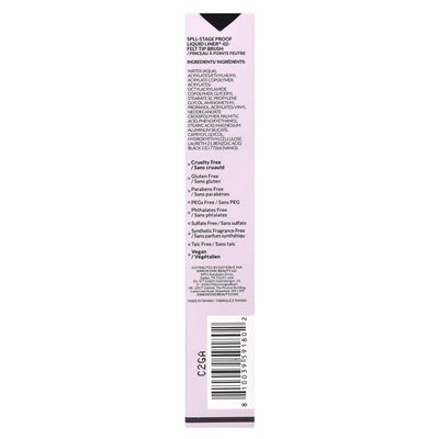 Kimchi Chic Beauty, Stage Proof Liquid Liner®, 02 Filzstiftpinsel, Schwärzestes Schwarz, 0,1 Fl Oz (3 ml)