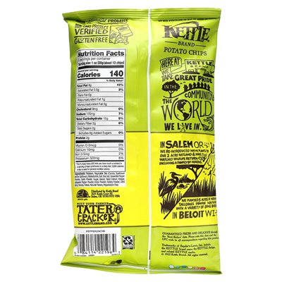 Kettle Foods, Chips, Pepperoncini, 5 uncji (141 g) Kettle Foods, Chips, Pepperoncini, 5 uncji (141 g)